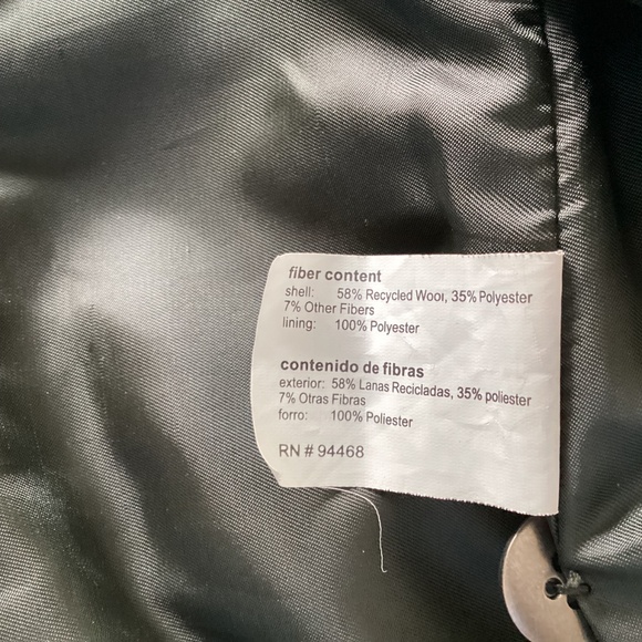 Esprit women’s pea coat, wool, sz M, medium length, seaweed green - Picture 9 of 14